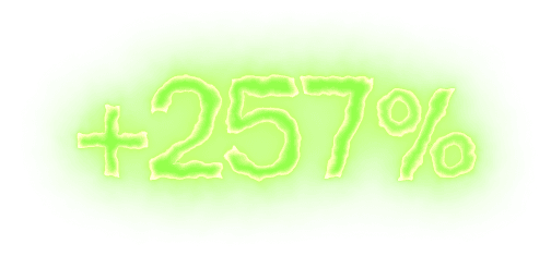 +257%